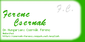 ferenc csernak business card